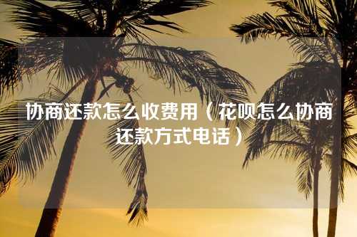 协商还款怎么收费用（花呗怎么协商还款方式电话）