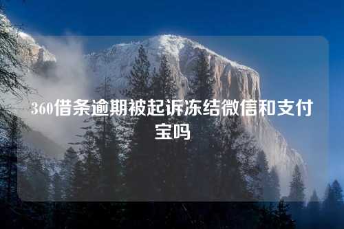 360借条逾期被起诉冻结微信和支付宝吗