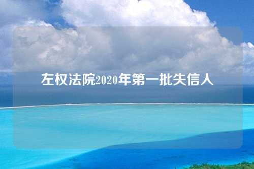 左权法院2020年第一批失信人