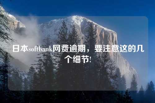 日本softbank网费逾期，要注意这的几个细节!