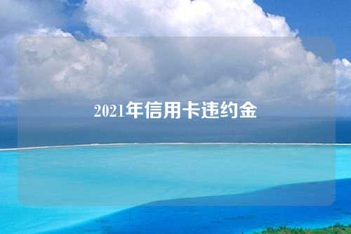 2021年信用卡违约金