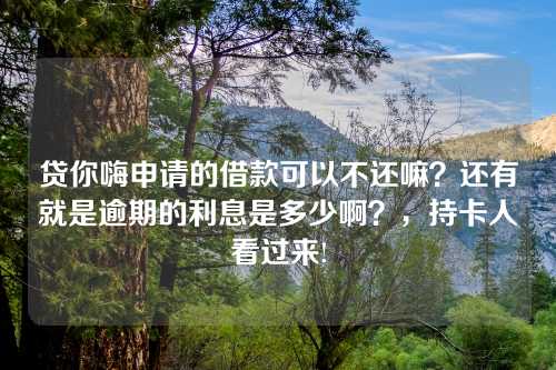 贷你嗨申请的借款可以不还嘛？还有就是逾期的利息是多少啊？，持卡人看过来!