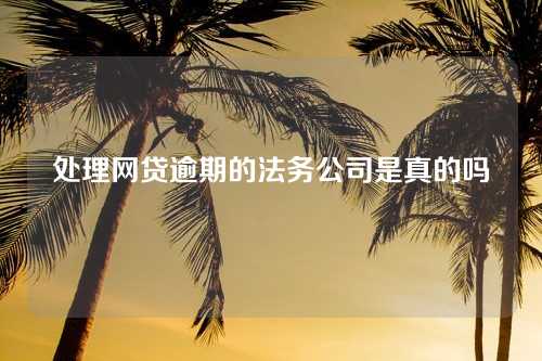 处理网贷逾期的法务公司是真的吗