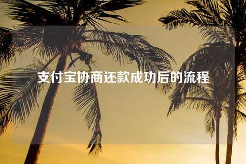 支付宝协商还款成功后的流程