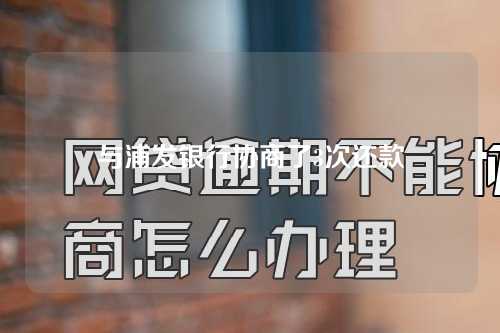 与浦发银行协商了3次还款