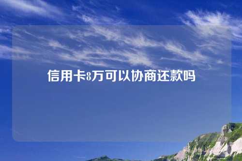 信用卡8万可以协商还款吗