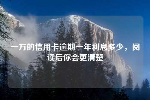 一万的信用卡逾期一年利息多少，阅读后你会更清楚