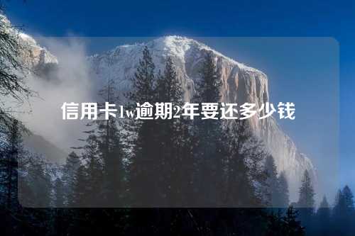 信用卡1w逾期2年要还多少钱