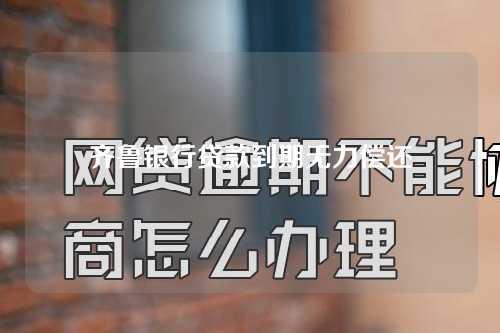 齐鲁银行贷款到期无力偿还