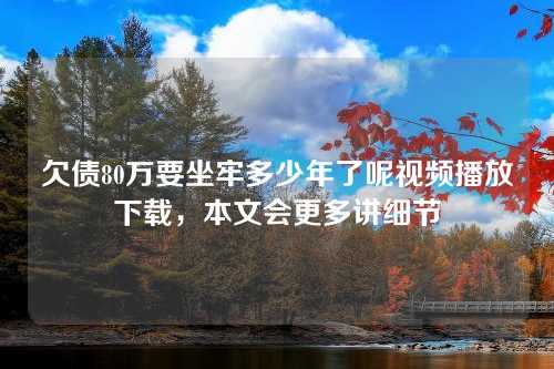 欠债80万要坐牢多少年了呢视频播放下载，本文会更多讲细节