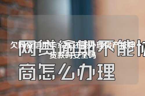 欠网贷信用卡75万,还能办理房产抵押贷款吗安全吗