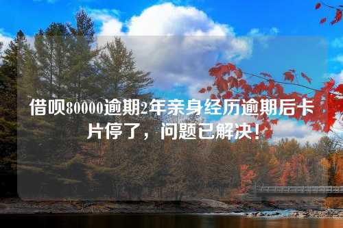 借呗80000逾期2年亲身经历逾期后卡片停了，问题已解决！