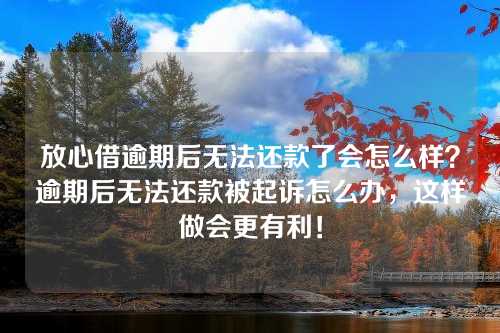 放心借逾期后无法还款了会怎么样？逾期后无法还款被起诉怎么办，这样做会更有利！