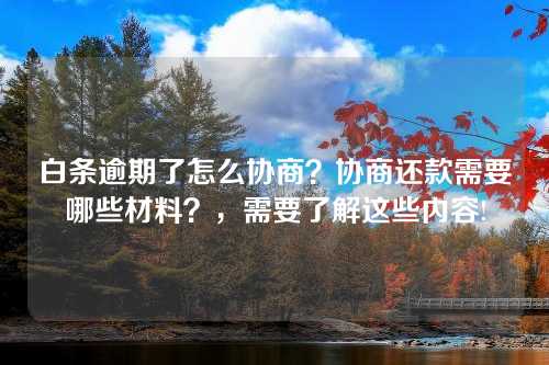 白条逾期了怎么协商？协商还款需要哪些材料？，需要了解这些内容!