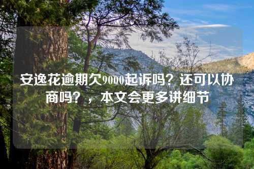 安逸花逾期欠9000起诉吗？还可以协商吗？，本文会更多讲细节