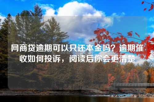 网商贷逾期可以只还本金吗？逾期催收如何投诉，阅读后你会更清楚