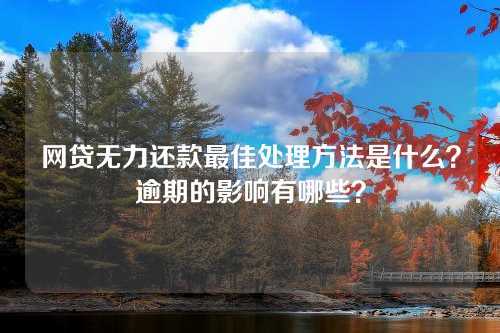 网贷无力还款最佳处理方法是什么？逾期的影响有哪些？