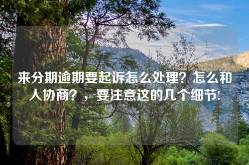 来分期逾期要起诉怎么处理？怎么和人协商？，要注意这的几个细节!