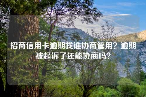 招商信用卡逾期找谁协商管用？逾期被起诉了还能协商吗？