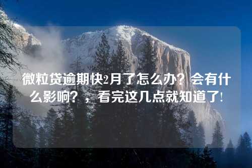 微粒贷逾期快2月了怎么办？会有什么影响？，看完这几点就知道了!