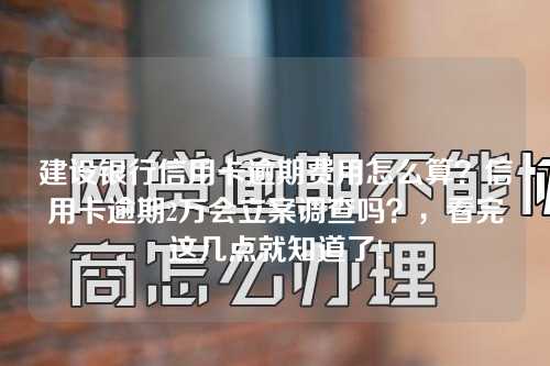 建设银行信用卡逾期费用怎么算？信用卡逾期2万会立案调查吗？，看完这几点就知道了!