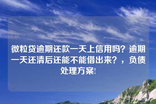 微粒贷逾期还款一天上信用吗？逾期一天还清后还能不能借出来？，负债处理方案!