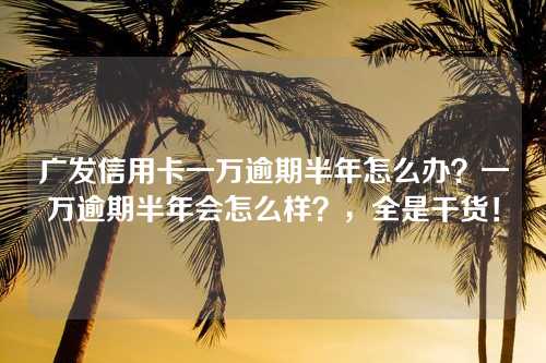 广发信用卡一万逾期半年怎么办？一万逾期半年会怎么样？，全是干货！