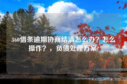 360借条逾期协商结清怎么办？怎么操作？，负债处理方案!