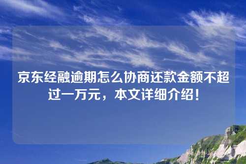 京东经融逾期怎么协商还款金额不超过一万元，本文详细介绍！