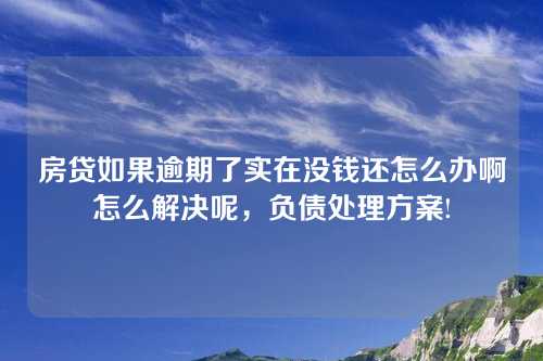 房贷如果逾期了实在没钱还怎么办啊怎么解决呢，负债处理方案!