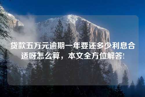 贷款五万元逾期一年要还多少利息合适呀怎么算，本文全方位解答!