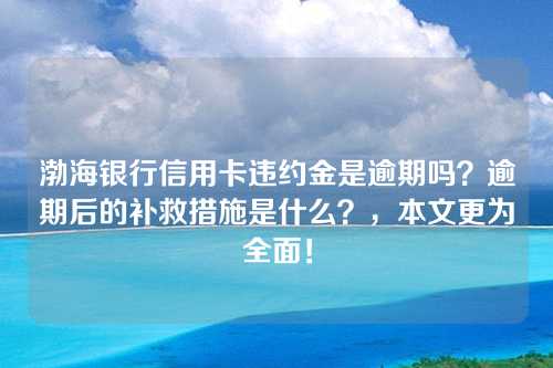 渤海银行信用卡违约金是逾期吗？逾期后的补救措施是什么？，本文更为全面！