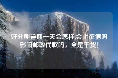 好分期逾期一天会怎样,会上征信吗影响邮政代款吗，全是干货！