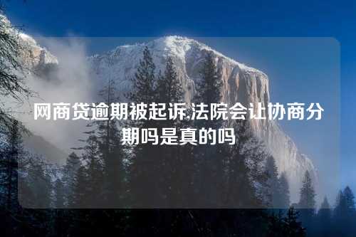 网商贷逾期被起诉,法院会让协商分期吗是真的吗