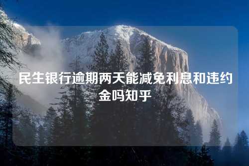 民生银行逾期两天能减免利息和违约金吗知乎