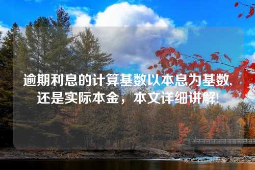 逾期利息的计算基数以本息为基数,还是实际本金，本文详细讲解!