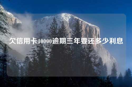 欠信用卡40000逾期三年要还多少利息