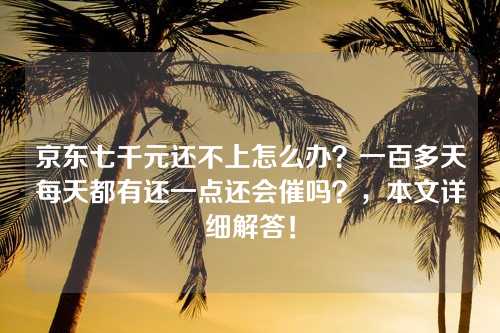 京东七千元还不上怎么办？一百多天每天都有还一点还会催吗？，本文详细解答！