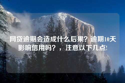 网贷逾期会造成什么后果？逾期10天影响信用吗？，注意以下几点!