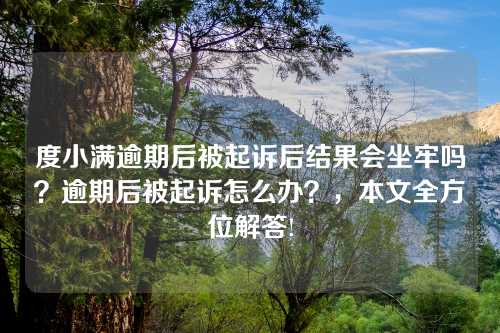 度小满逾期后被起诉后结果会坐牢吗？逾期后被起诉怎么办？，本文全方位解答!