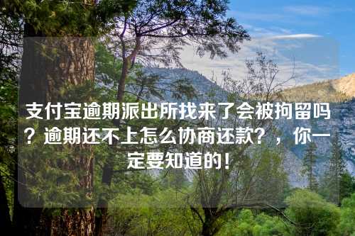 支付宝逾期派出所找来了会被拘留吗？逾期还不上怎么协商还款？，你一定要知道的！