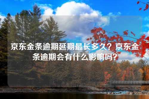 京东金条逾期延期最长多久？京东金条逾期会有什么影响吗？