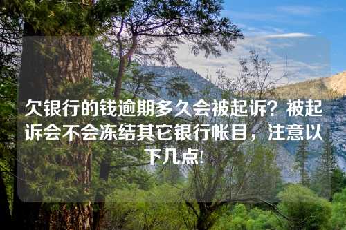 欠银行的钱逾期多久会被起诉？被起诉会不会冻结其它银行帐目，注意以下几点!