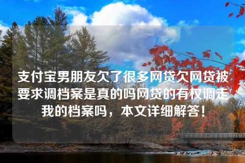 支付宝男朋友欠了很多网贷欠网贷被要求调档案是真的吗网贷的有权调走我的档案吗，本文详细解答！