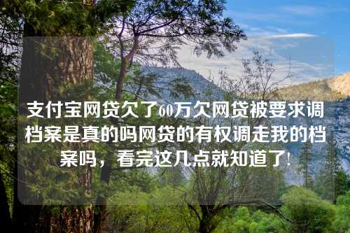 支付宝网贷欠了60万欠网贷被要求调档案是真的吗网贷的有权调走我的档案吗，看完这几点就知道了!