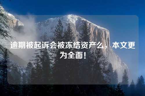 逾期被起诉会被冻结资产么，本文更为全面！