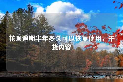 花呗逾期半年多久可以恢复使用，干货内容