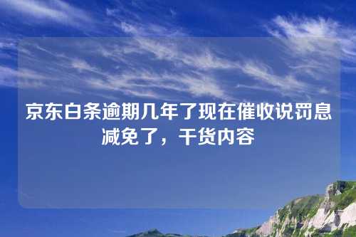 京东白条逾期几年了现在催收说罚息减免了，干货内容